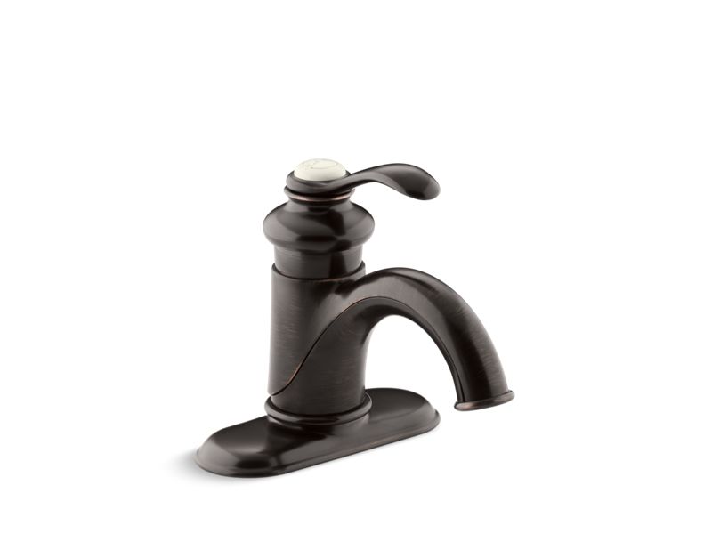 KOHLER K-12181-2BZ Fairfax Centerset bathroom sink faucet with single lever handle