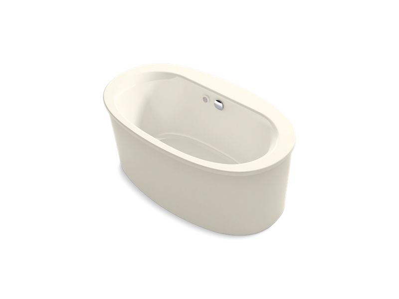 KOHLER K-24008-GH-96 Sunstruck 60-1/2" x 34-1/2" freestanding Heated BubbleMassage air bath with straight shroud