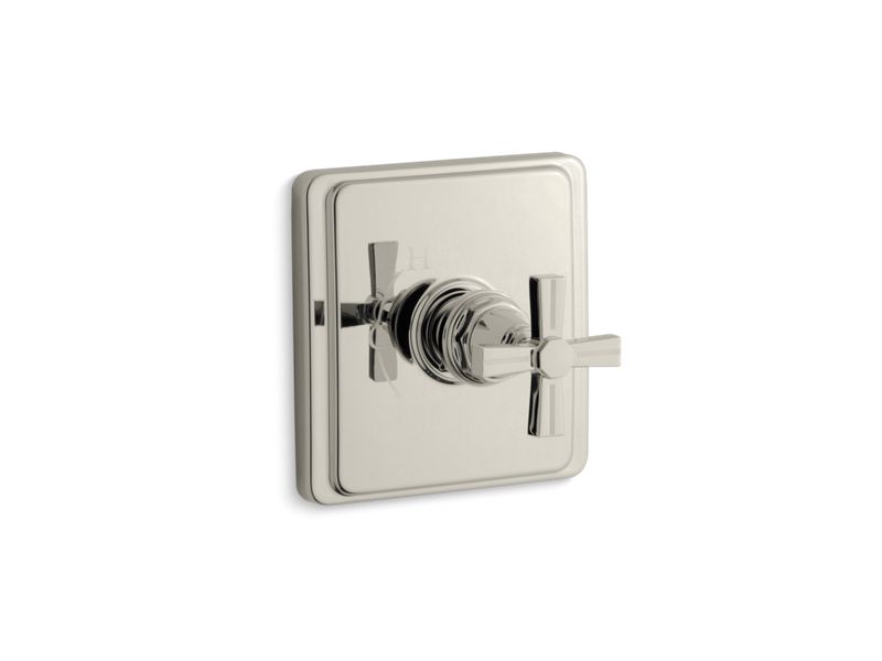 KOHLER K-TS13135-3B-SN Pinstripe Rite-Temp(R) valve trim with cross handle