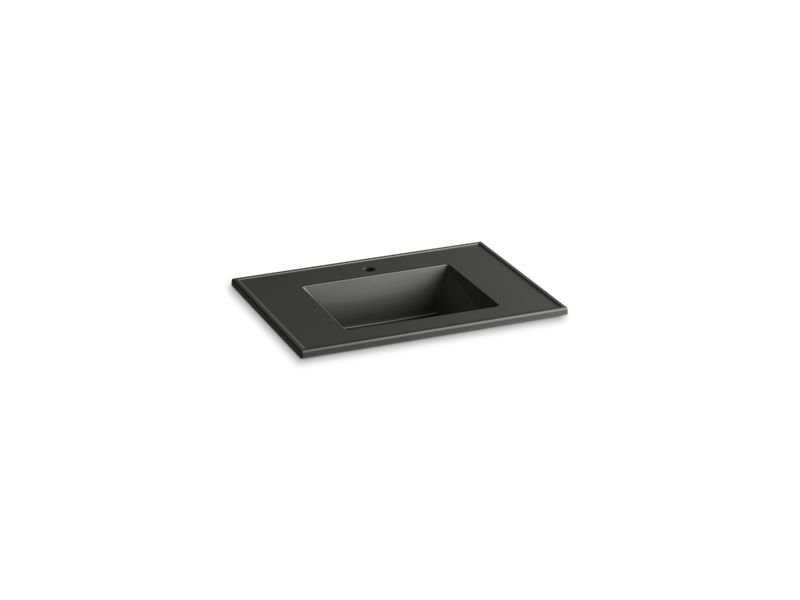 KOHLER Ceramic/Impressions K-2779-1-G88 Thunder Grey Impressions 31" Vitreous china vanity top with integrated rectangular sink