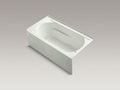 KOHLER K-1357-GHRAW-NY Devonshire 60" x 32" Heated BubbleMassage air bath with Bask, alcove, right drain