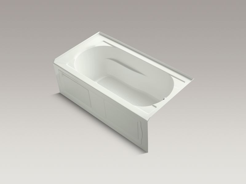 KOHLER K-1357-GHRAW-NY Devonshire 60" x 32" Heated BubbleMassage air bath with Bask, alcove, right drain