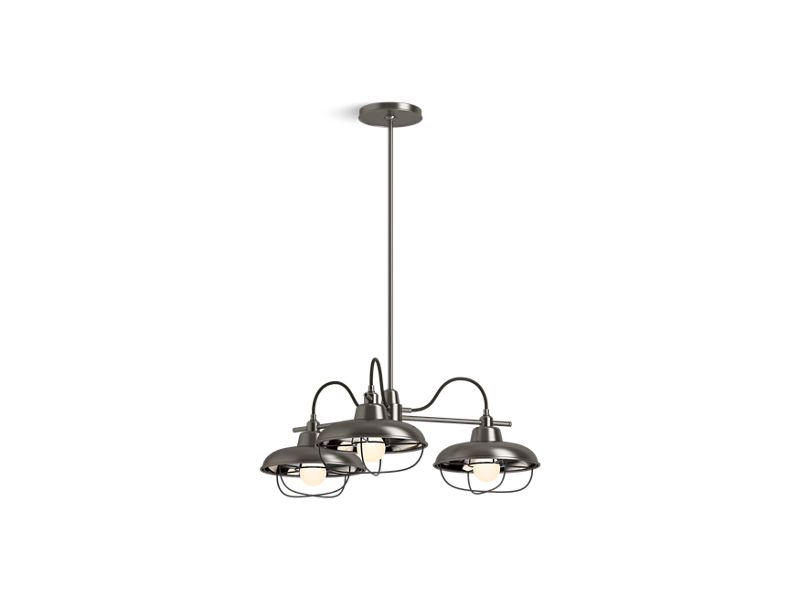 KOHLER K-23662-CH03-VNL Modern Farm Three-light chandelier