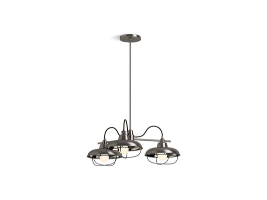 KOHLER K-23662-CH03-VNL Modern Farm Three-light chandelier