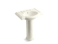 KOHLER K-2294-8-96 Devonshire 27" pedestal bathroom sink with 8" widespread faucet holes