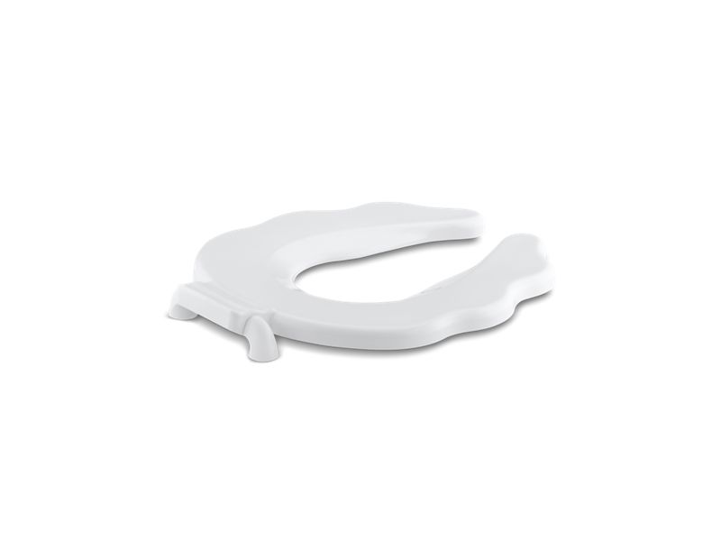 KOHLER K-4686-A-0 White Primary Commercial round-front toilet seat with antimicrobial agent