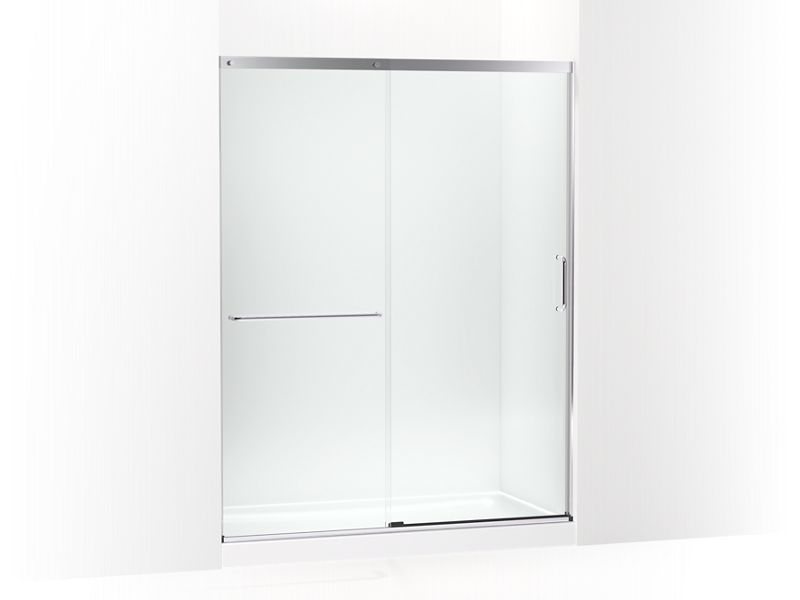 KOHLER K-707615-8L-SH Bright Silver Elate Tall 75-1/2" H sliding shower door with 5/16" - thick glass