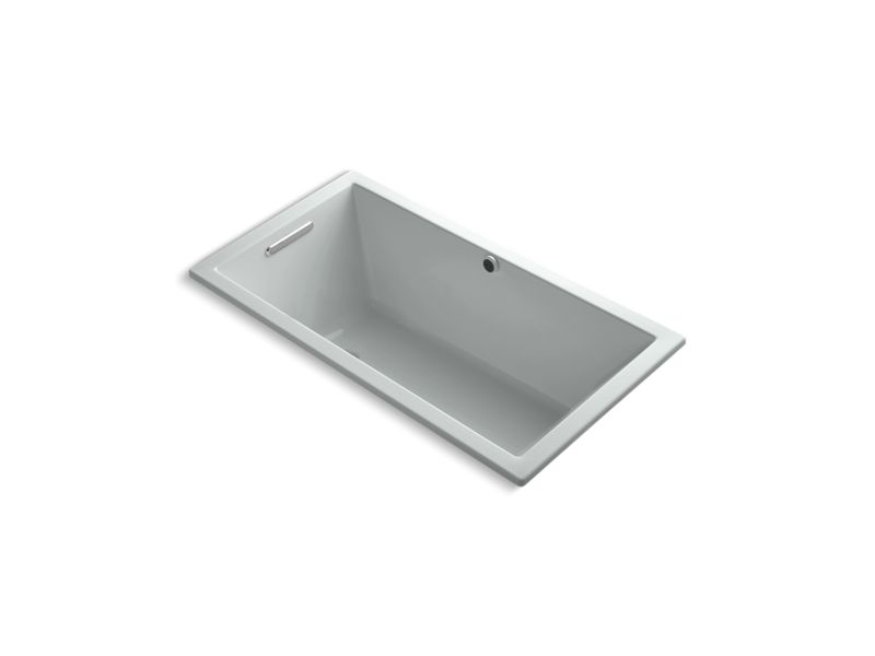 KOHLER K-1130-W1-95 Ice Grey Underscore 60" x 32" drop-in bath with Bask heated surface