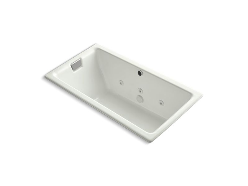 KOHLER K-856-JHE-NY Dune Tea-for-Two 66" x 36" drop-in/undermount whirlpool bath with end drain