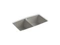 KOHLER K-5846-5U-K4 Brookfield 33" x 22" x 9-5/8" undermount double-equal kitchen sink