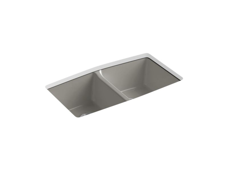 KOHLER K-5846-5U-K4 Brookfield 33" x 22" x 9-5/8" undermount double-equal kitchen sink