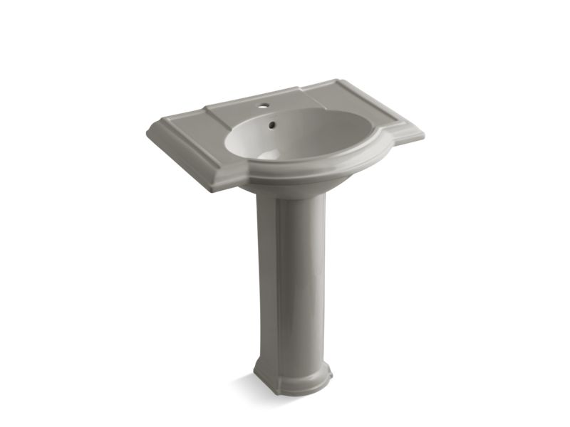 KOHLER K-2294-1-K4 Devonshire 27" pedestal bathroom sink with single faucet hole