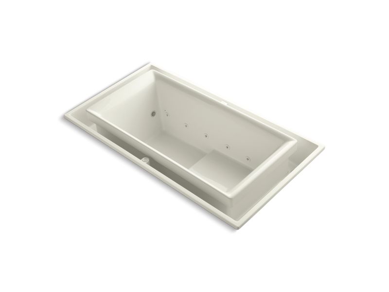 KOHLER K-1188-C1-96 sok 63" x 31-1/2" drop-in Effervescence bath with chromatherapy and right-hand drain