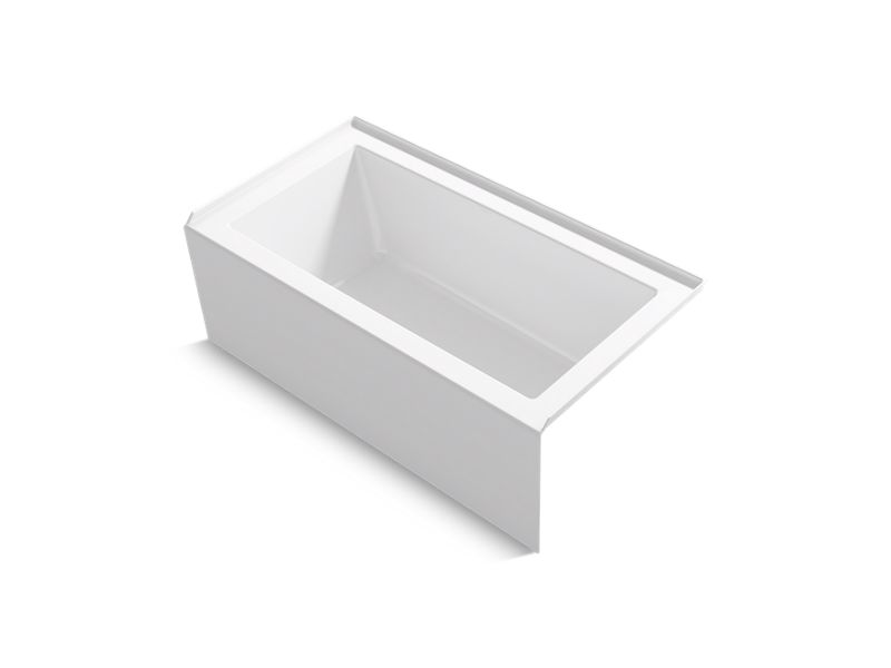KOHLER K-20202-ZY-0 Underscore Rectangle 60" x 32" alcove bath with integral apron, integral flange, and right drain