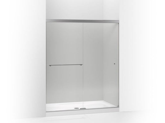 KOHLER K-707200-L-SHP Bright Polished Silver Revel Sliding shower door, 70" H x 56-5/8 - 59-5/8" W, with 1/4" thick Crystal Clear glass