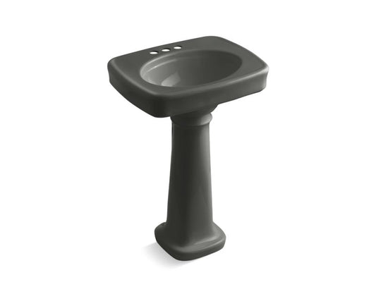 KOHLER K-2338-4-58 Bancroft 24" pedestal bathroom sink with 4" centerset faucet holes