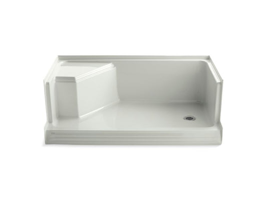 KOHLER K-9496-NY Memoirs 60" x 36" single threshold right-hand drain shower base with integral seat at left