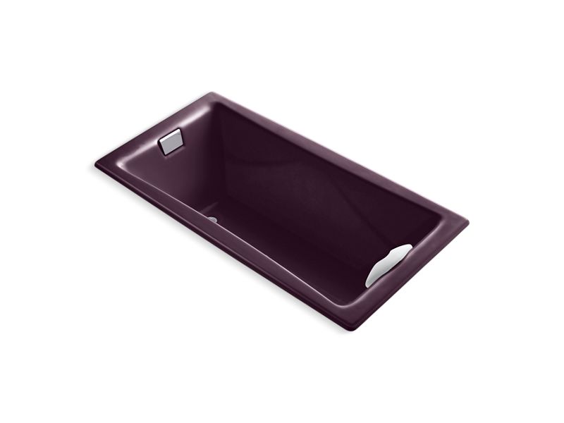 KOHLER K-863-PLM Tea-for-Two 71-3/4" x 36" drop-in bath with end drain