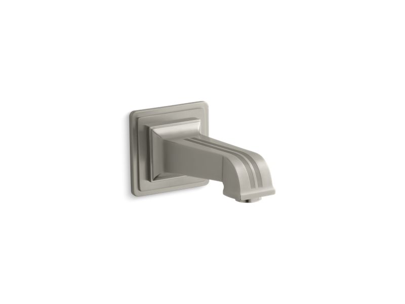 KOHLER K-13139-B-BN Pinstripe wall-mount 6-7/8" non-diverter bath spout