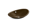 KOHLER K-5403-P5-KA Iron Plains Oval Wading Pool Vessel bathroom sink with Iron Black painted underside