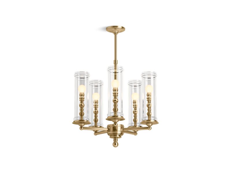 KOHLER K-23347-CH05-BGL Damask Five-light chandelier