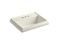 KOHLER K-2991-4-96 Tresham Rectangle Drop-in bathroom sink with 4" centerset faucet holes
