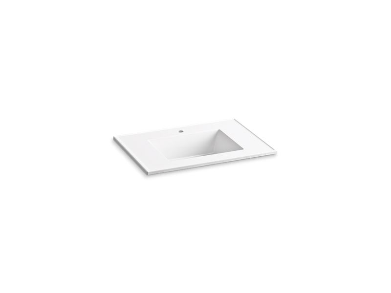 KOHLER Ceramic/Impressions K-2779-1-0 White 31" Vitreous china vanity top with integrated rectangular sink