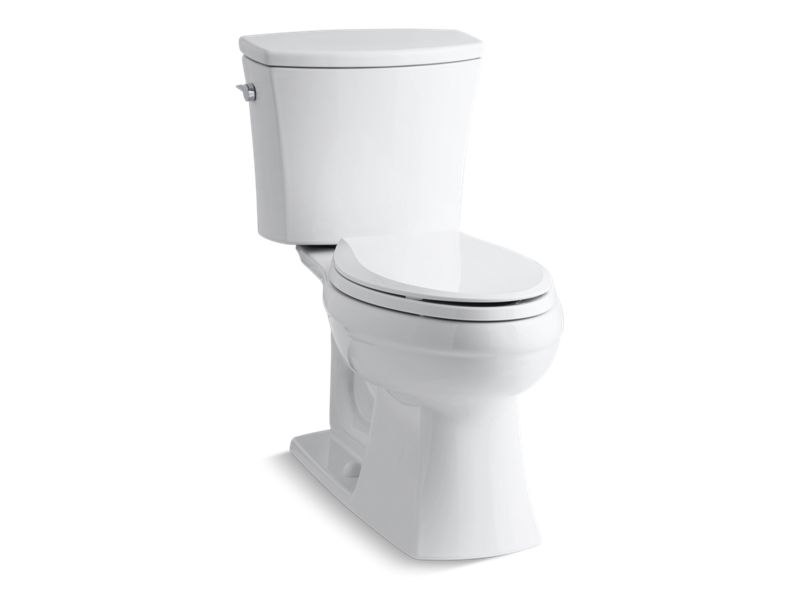 KOHLER K-3754-0 White Kelston Two-piece elongated 1.6 gpf chair height toilet