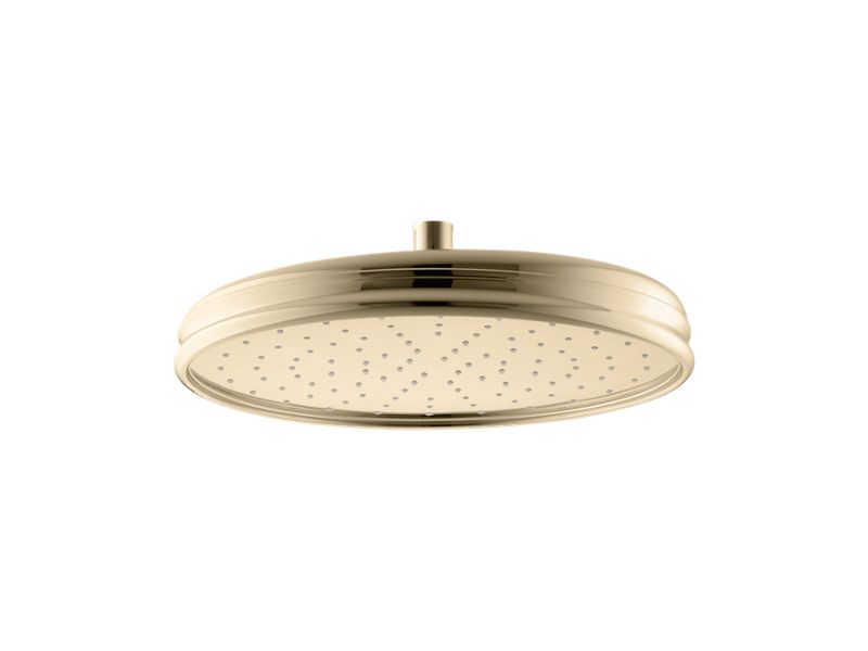 KOHLER K-13694-AF Vibrant French Gold 12" 2.5 gpm rainhead with Katalyst air-induction technology