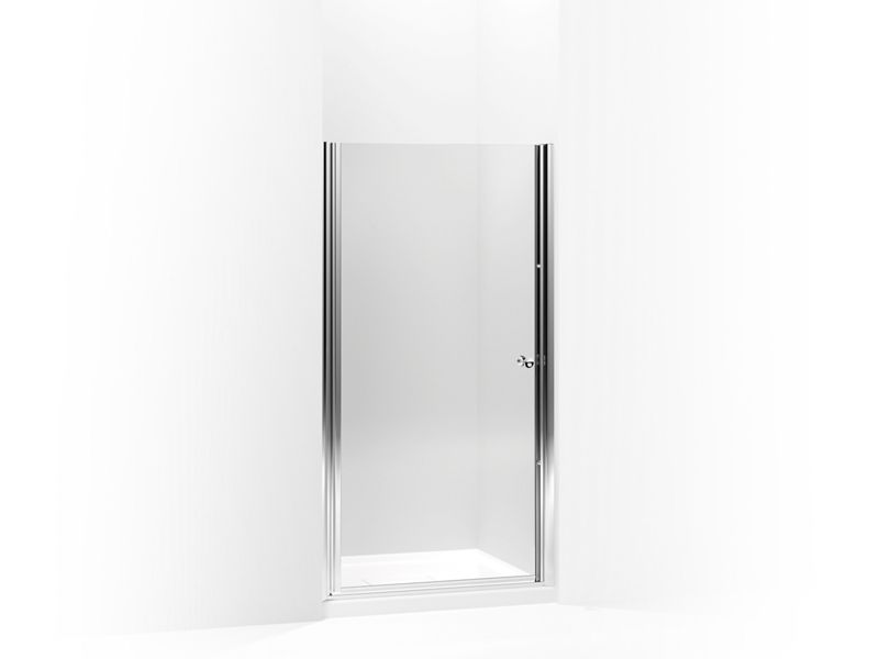 KOHLER K-702416-L-SH Fluence Pivot shower door, 65-1/2" H x 27-1/4 - 28-3/4" W, with 1/4" thick Crystal Clear glass