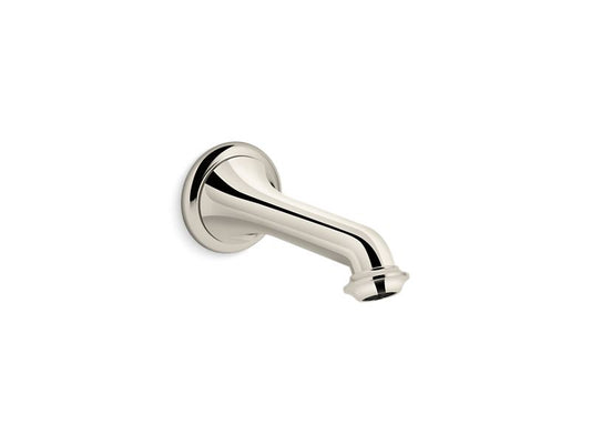 KOHLER K-72792-SN Vibrant Polished Nickel Artifacts Wall-mount bath spout with turned design