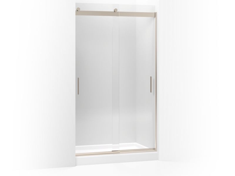 KOHLER K-706011-L-ABV Levity Sliding shower door, 82" H x 44-5/8 - 47-5/8" W, with 3/8" thick Crystal Clear glass