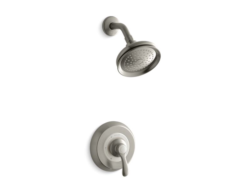 KOHLER K-TS12014-4-BN Fairfax Rite-Temp(R) shower valve trim with lever handle and 2.5 gpm showerhead