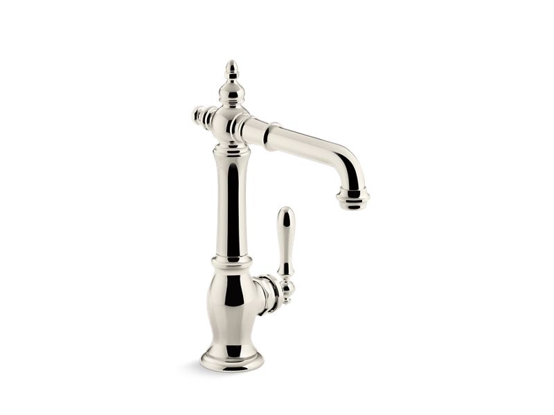 KOHLER K-99267-SN Vibrant Polished Nickel Artifacts Single-handle bar sink faucet
