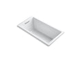 KOHLER K-1168-GHVB-0 Underscore 60" X 32" Drop-In Vibracoustic Bath With Heated Bubblemassage In White