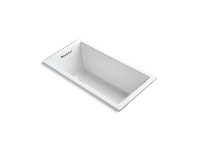KOHLER K-1168-GHVB-0 Underscore 60" X 32" Drop-In Vibracoustic Bath With Heated Bubblemassage In White