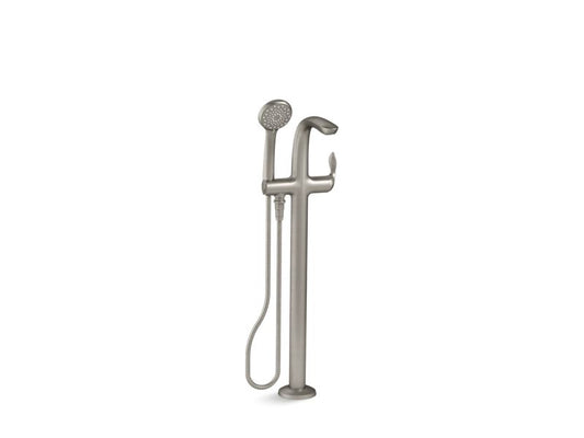KOHLER K-T97334-4-BN Refinia floor-mount bath filler trim with handshower