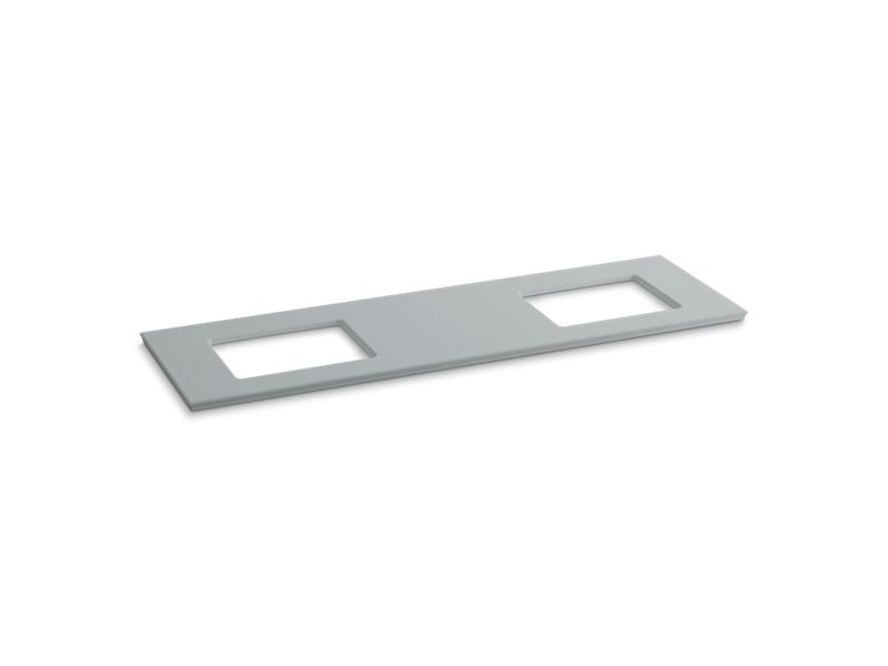 KOHLER K-5462-S36 Solid/Expressions 73" vanity-top with double Verticyl rectangular cutout