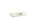 KOHLER K-2781-1-G83 Ceramic/Impressions 37" rectangular vanity-top bathroom sink with single faucet hole