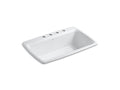 KOHLER K-5863-4-0 Cape Dory 33" Top-Mount Single-Bowl Kitchen Sink In White