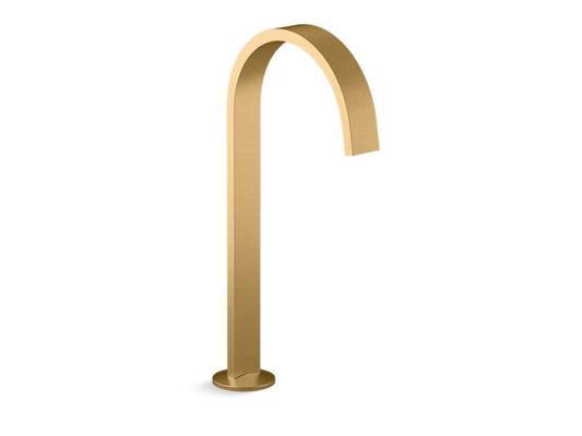 KOHLER K-77966-2MB Vibrant Brushed Moderne Brass Components Bathroom sink spout with Ribbon design, 1.2 gpm