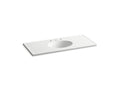 KOHLER Ceramic/Impressions K-2891-8-G81 White Impressions 49" Vitreous china vanity top with integrated oval sink