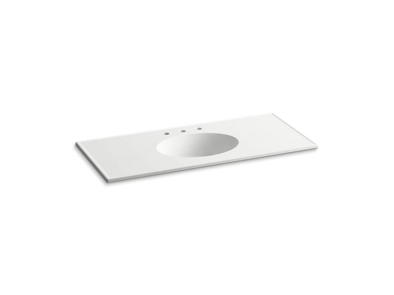 KOHLER Ceramic/Impressions K-2891-8-G81 White Impressions 49" Vitreous china vanity top with integrated oval sink