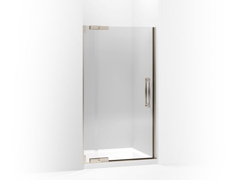 KOHLER K-705739-L-ABV Finial Pivot shower door, 72-1/4" H x 39-1/4 - 41-3/4" W, with 1/2" thick Crystal Clear glass