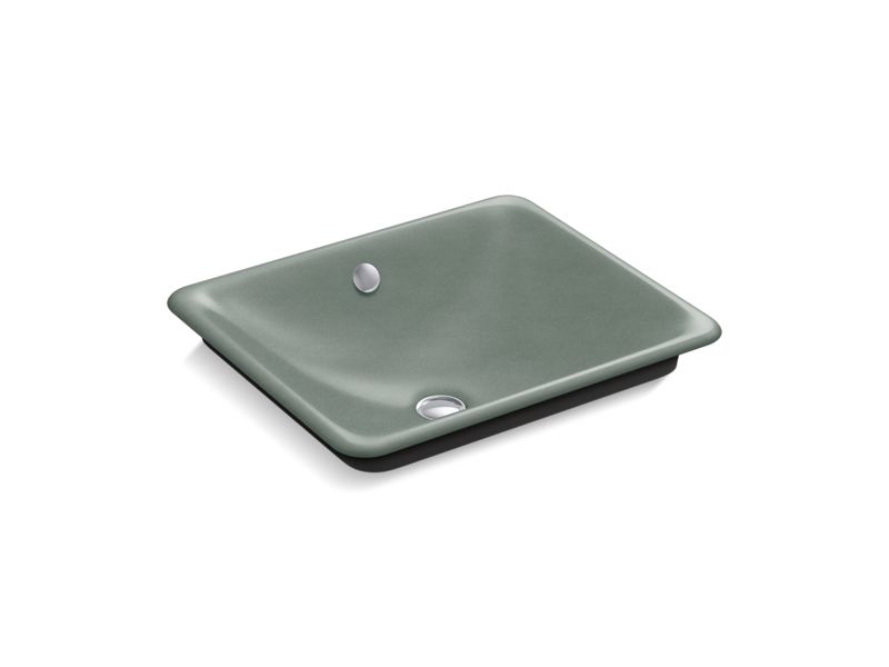 KOHLER K-5400-P5-FT Iron Plains Rectangle Wading Pool Vessel bathroom sink with Iron Black painted underside