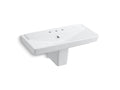 KOHLER K-5148-8-0 RÃªve 39" semi-pedestal bathroom sink with 8" widespread faucet holes