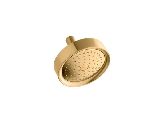 KOHLER K-965-AK-2MB Vibrant Brushed Moderne Brass Purist 2.5 gpm single-function wall-mount showerhead with Katalyst air-induction technology