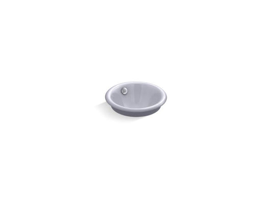 KOHLER K-20211-LG-GRL Iron Plains Round Drop-in/undermount vessel bathroom sink with Lavender Grey painted underside
