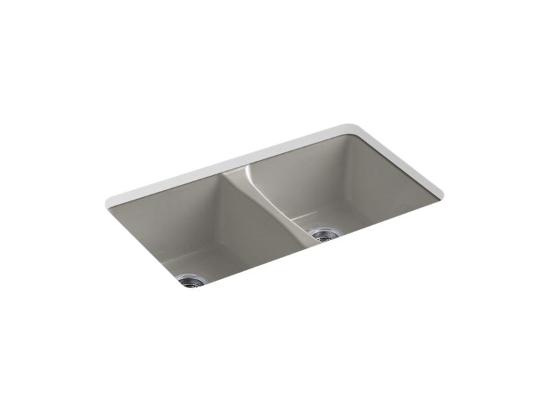 KOHLER K-5873-5U-K4 Deerfield 33" x 22" x 9-5/8" Undermount double-equal kitchen sink