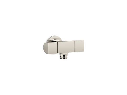 KOHLER K-98355-SN Vibrant Polished Nickel Exhale Wall-mount handshower holder with supply elbow and volume control